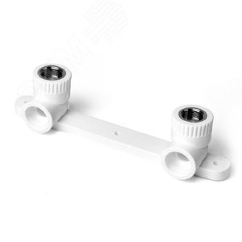 Планка монтажная 25x1/2' ВР для смесителя, с водорозетками, полипропиленовая PPR белая