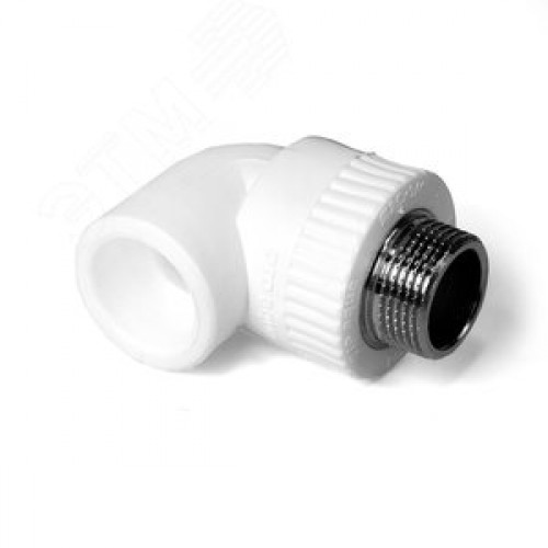 Угольник комбинированный 32x1' НР переходной, полипропиленовый PPR, белый