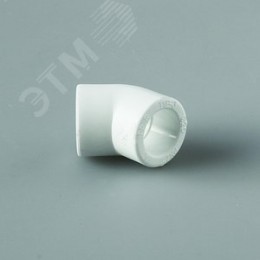 Угольник 75 мм 90 град., полипропиленовый PPR, белый