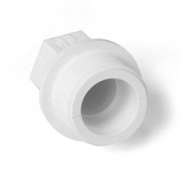 Заглушка 1/2' резьбовая, полипропиленовая PPR белая