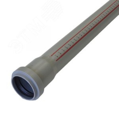 Труба канализационная 40x150 мм НТЕМ однораструбная, серая