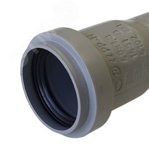 Труба канализационная 40x150 мм НТЕМ однораструбная, серая