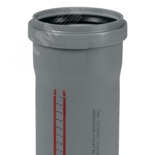 Труба канализационная 110x150 мм НТЕМ однораструбная, серая