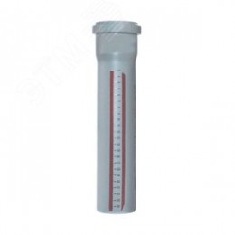 Труба канализационная 110x1000 мм НТЕМ однораструбная, серая