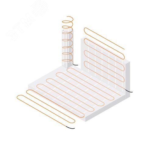 Кабель нагревательный резистивный 40КОБ-2-01-1450-020 (под бетон) секция 145 м