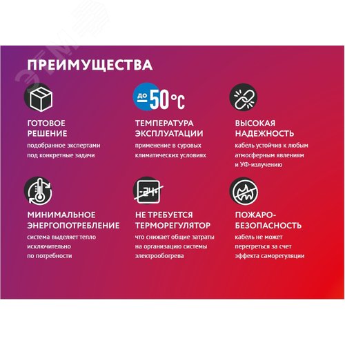 Секция нагревательная кабельная RoofMate 30 Вт/м 3 м 