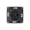 ATLASDESIGN SMART РОЗЕТКА с заземл., со шт., Zigbee, L+N, 16А, мех., КАРБОН