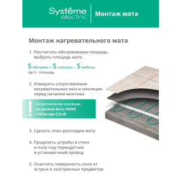 Теплый пол (мат нагревательный) STEP BALANCE SBM150050, 150 Вт/м2, 750 Вт, 5 м2