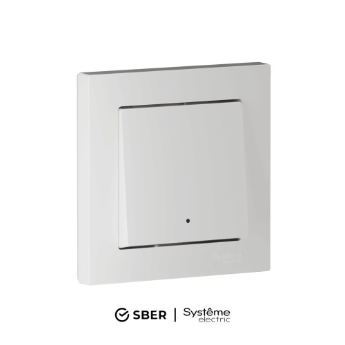 ATLASDESIGN SMART 1-кл. ВЫКЛЮЧАТЕЛЬ с подсв., Zigbee, сх.1, L+N, 10А, мех., БЕЛЫЙ