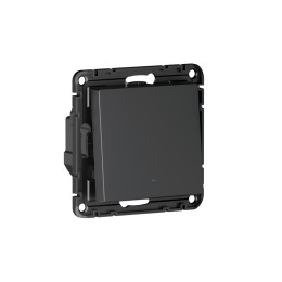 ATLASDESIGN SMART 1-кл. ВЫКЛЮЧАТЕЛЬ с подсв., Zigbee, сх.1, L+N, 10А, мех., КАРБОН