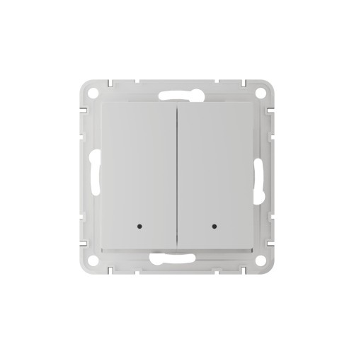 ATLASDESIGN SMART 2-кл. ВЫКЛЮЧАТЕЛЬ с подсв., Zigbee, сх.5, L+N, 10А, мех., БЕЛЫЙ