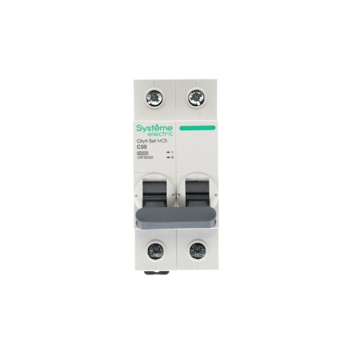 Выключатель автоматический двухполюсный (АВ) С 50А 2P 6kA 230В City9 Set