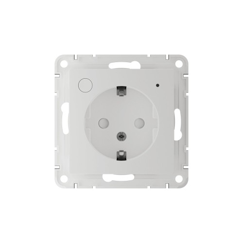 ATLASDESIGN SMART РОЗЕТКА с заземл., со шт., Zigbee, L+N, 16А, мех., БЕЛЫЙ