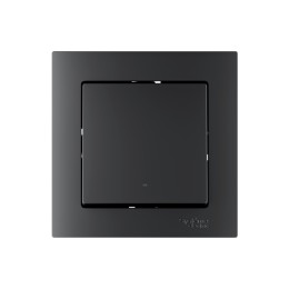 ATLASDESIGN SMART 1-кл. ВЫКЛЮЧАТЕЛЬ с подсв., Zigbee, сх.1, L+N, 10А, мех., КАРБОН