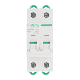 Выключатель автоматический (АВ) C 16A 2P 6kA 400В Systeme9