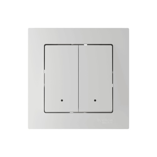 ATLASDESIGN SMART 2-кл. ВЫКЛЮЧАТЕЛЬ с подсв., Zigbee, сх.5, L+N, 10А, мех., БЕЛЫЙ
