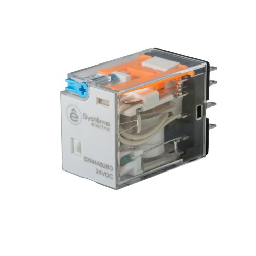 Реле 6 A 4CO 24 VDC тест кнопка LED