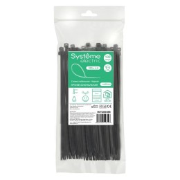 Стяжка кабельная MultiSet 200х4.8 Чёрная (100шт)