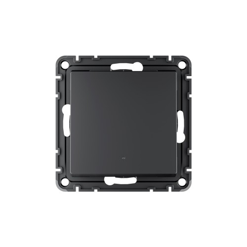 ATLASDESIGN SMART 1-кл. ВЫКЛЮЧАТЕЛЬ с подсв., Zigbee, сх.1, L+N, 10А, мех., КАРБОН