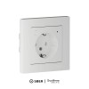 ATLASDESIGN SMART РОЗЕТКА с заземл., со шт., Zigbee, L+N, 16А, мех., БЕЛЫЙ