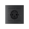 ATLASDESIGN SMART РОЗЕТКА с заземл., со шт., Zigbee, L+N, 16А, мех., КАРБОН