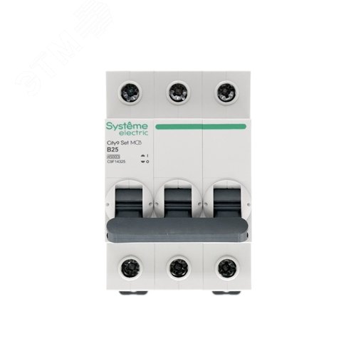 Выключатель автоматический трехполюсный 25А B 4.5kA 400В City9 Set