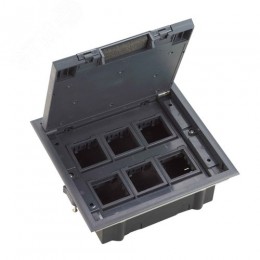 Люк MultiDeS на 12 модулей IP40 для фальшпола с монтажной коробкой тип MDK10