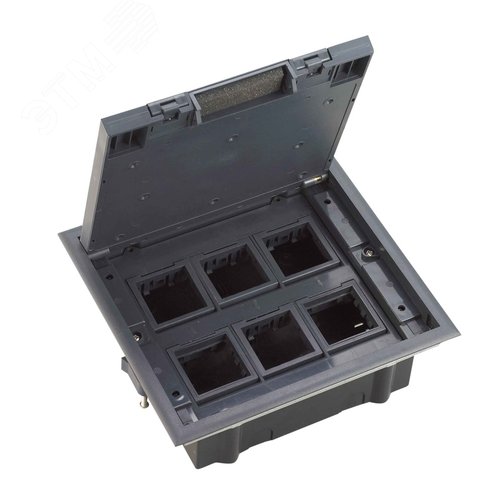 Люк MultiDeS на 12 модулей IP40 для фальшпола с монтажной коробкой тип MDK10