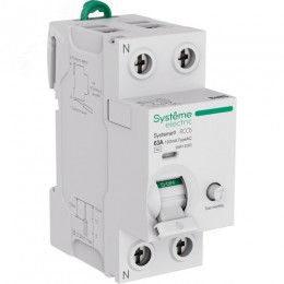 Выключатель дифференциального тока (ВДТ) 63A 2P 100мА Тип-AC 230В Systeme9