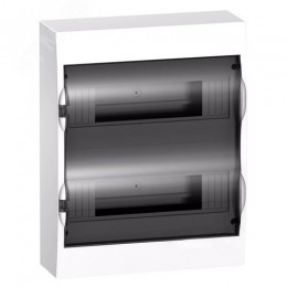 Щит распределительный навесной белый City9 (ЩРн-П-24) дверь прозрачная на 24 модуля IP40