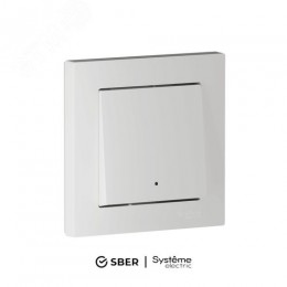 ATLASDESIGN SMART 1-кл. ВЫКЛЮЧАТЕЛЬ с подсв., Zigbee, сх.1, L+N, 10А, мех., БЕЛЫЙ