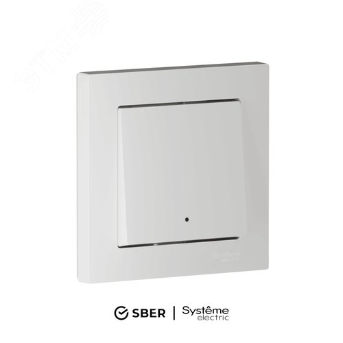 ATLASDESIGN SMART 1-кл. ВЫКЛЮЧАТЕЛЬ с подсв., Zigbee, сх.1, L+N, 10А, мех., БЕЛЫЙ