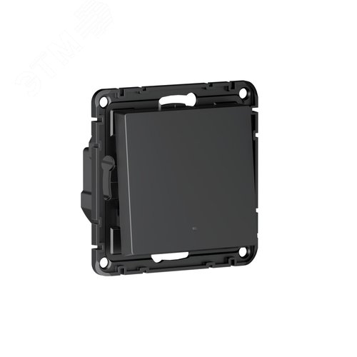 ATLASDESIGN SMART 1-кл. ВЫКЛЮЧАТЕЛЬ с подсв., Zigbee, сх.1, L+N, 10А, мех., КАРБОН
