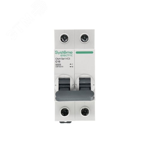 Выключатель автоматический двухполюсный 10А С 4.5kA 230В City9 Set