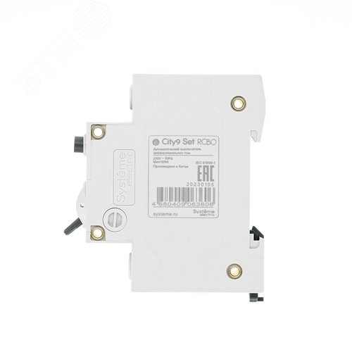 Выключатель автоматический дифференциального тока (АВДТ) 1P+N С 16А 4.5кА 30мА Тип-АС 230В City9 Set