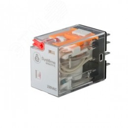 Реле 5 A 4CO 230 VAC тест кнопка LED