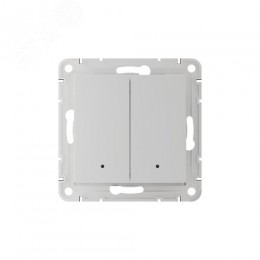 ATLASDESIGN SMART 2-кл. ВЫКЛЮЧАТЕЛЬ с подсв., Zigbee, сх.5, L+N, 10А, мех., БЕЛЫЙ