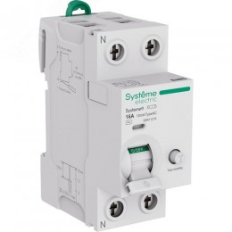 Выключатель дифференциального тока (ВДТ) 16A 2P 10мА Тип-AC 230В Systeme9