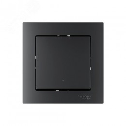 ATLASDESIGN SMART 1-кл. ВЫКЛЮЧАТЕЛЬ с подсв., Zigbee, сх.1, L+N, 10А, мех., КАРБОН