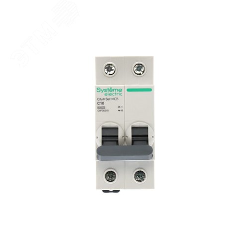 Выключатель автоматический двухполюсный (АВ) С 10А 2P 6kA 230В City9 Set