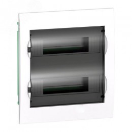 Щит распределительный встраиваемый белый City9 (ЩРв-П-24) дверь прозрачная на 24 модуля IP40