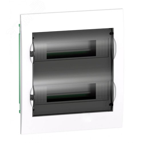 Щит распределительный встраиваемый белый City9 (ЩРв-П-24) дверь прозрачная на 24 модуля IP40