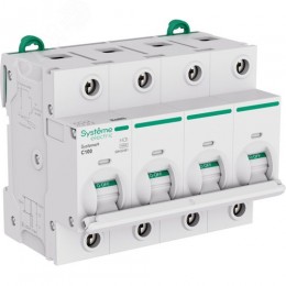 Выключатель автоматический (АВ) 27мм C 100A 4P 10 kA 400В Systeme9