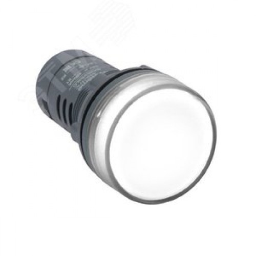 Лампа сигнальная SB7 моноблочная 22мм белая LED 24В DC