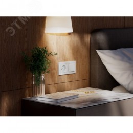 ATLASDESIGN SMART 2-кл. ВЫКЛЮЧАТЕЛЬ с подсв., Zigbee, сх.5, L+N, 10А, мех., БЕЛЫЙ