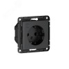 ATLASDESIGN SMART РОЗЕТКА с заземл., со шт., Zigbee, L+N, 16А, мех., КАРБОН
