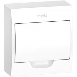 Щит распределительный навесной белый City9 (ЩРн-П-8) дверь белая на 8 модулей IP40