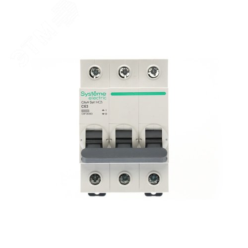 Выключатель автоматический трехполюсный (АВ) С 63А 3P 6kA 400В City9 Set