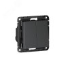 ATLASDESIGN SMART 2-кл. ВЫКЛЮЧАТЕЛЬ с подсв., Zigbee, сх.5, L+N, 10А, мех., КАРБОН