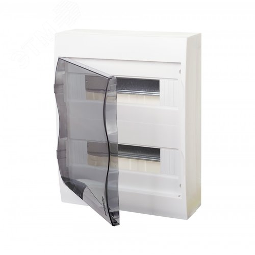 Щит распределительный навесной белый City9 (ЩРн-П-24) дверь прозрачная на 24 модуля IP40